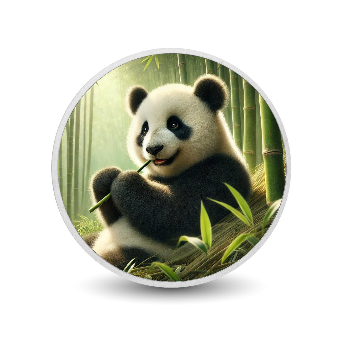 Bonheur de bambou : le panda au paradis, pièce colorée