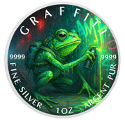 Subway Sprayer The Rebel Frog 1oz Fine Silver Coloured Coin