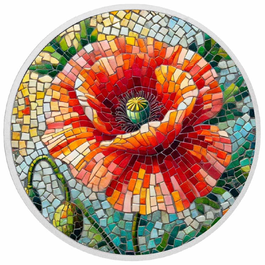 Blooming Mosaic Symphony 1oz Silver Coloured Coin