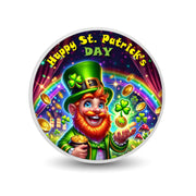 Joyeux lutin avec un arc-en-ciel de chance, pièce colorée de 1oz