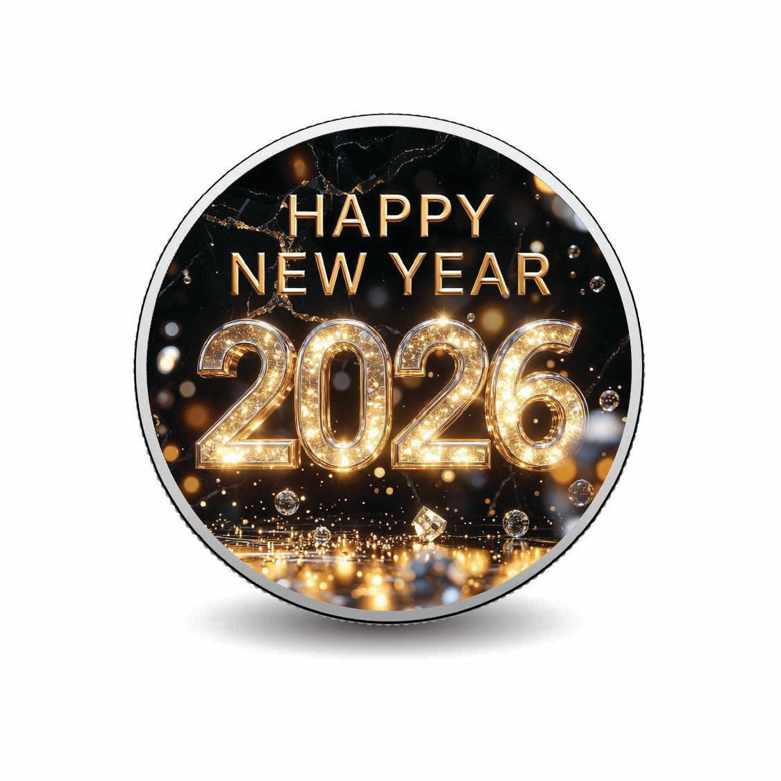2026 : Une année étincelante, pièce de 1 oz d’argent fin colorisée