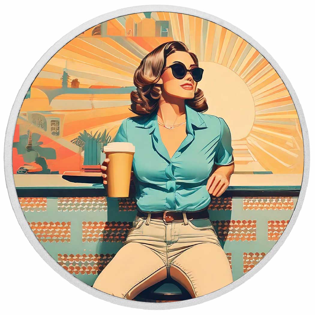 Sunset Sips:  Retro Sunshine Café 1oz Coloured BU