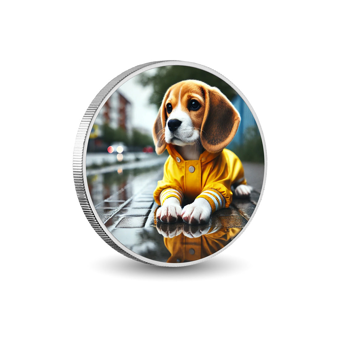 Explorateur des jours de pluie 1oz Pièce colorée en argent