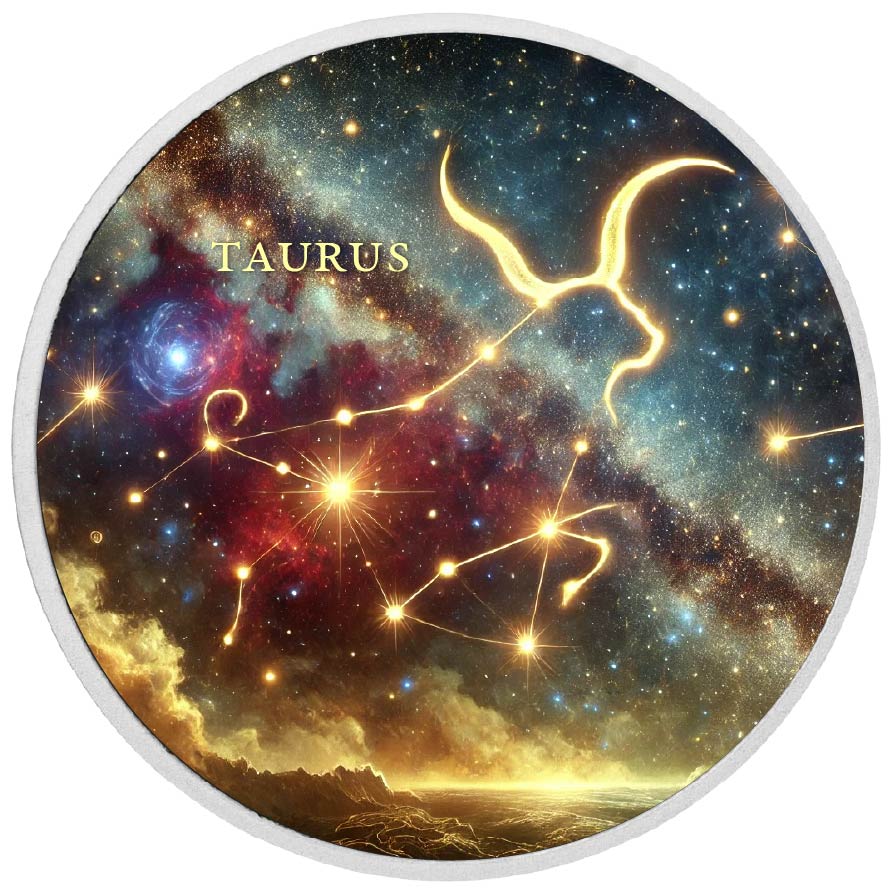 Zodiac Signs - Taurus 1oz Silver Coloured Coin