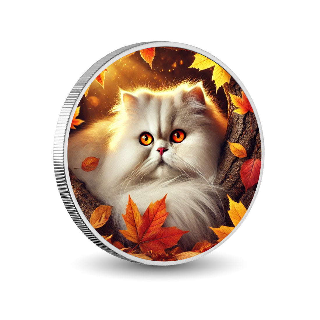 Éclat majestueux : le gardien duveteux de l’automne, pièce de 1 oz
