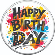 Splash of Birthday Joy 1oz Fine Silver Coloured Coin