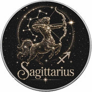 Sagittarius: Born to Explore 1 oz .999 Fine Silver Coin – Colorized BU Finish