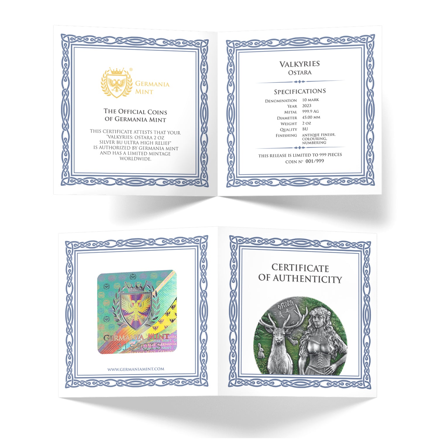 2023 Valkyries: Ostara 2oz Silver BU Ultra High Relief