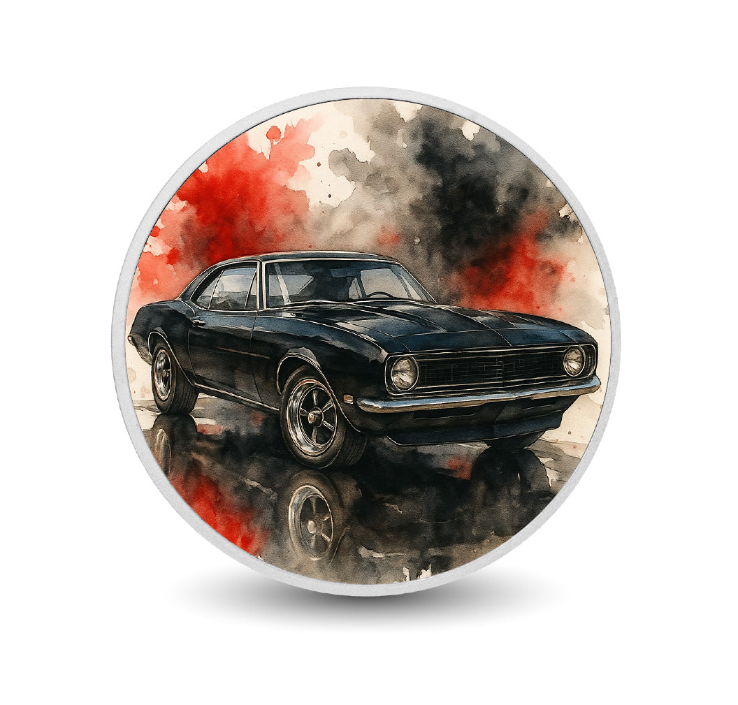 Midnight Muscle Fury in Watercolor 1oz Fine Silver Coloured Coin