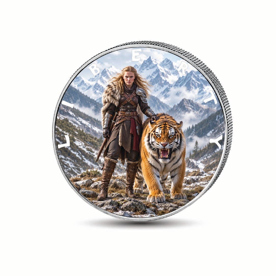 Queen of the Tiger Peaks 1oz .999 Fine Silver Coin – Colorized BU Finish