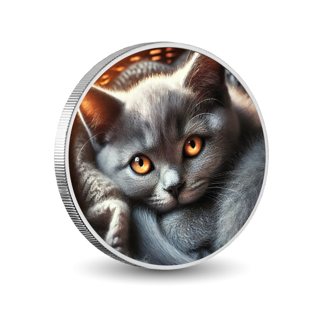 Ember Eyes: The Feline Flame 1oz Coin