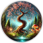 Pièce colorée en argent de 1 oz « Arbre tortueux »