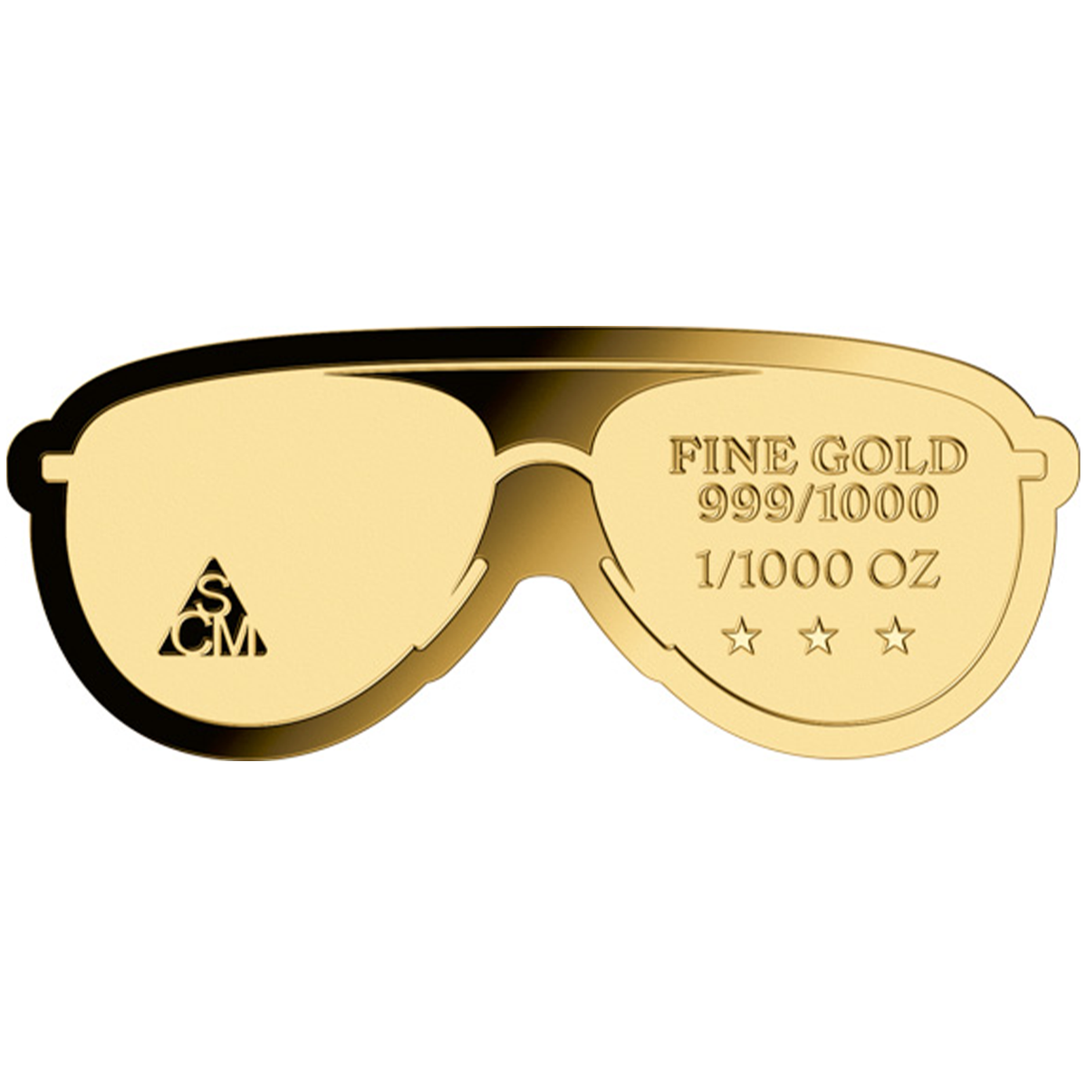 Coca-Cola Sunglasses 999 Fine Gold 1/1000 oz Coin in Card