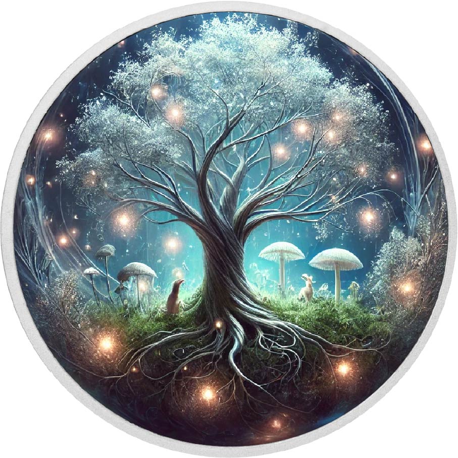 Arbre lumineux 1oz Pièce colorée en argent