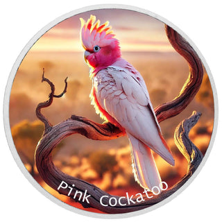 2025 Canada 1oz 9999 Silver Majestic Blush The Pink Cockatoo BU Colourized