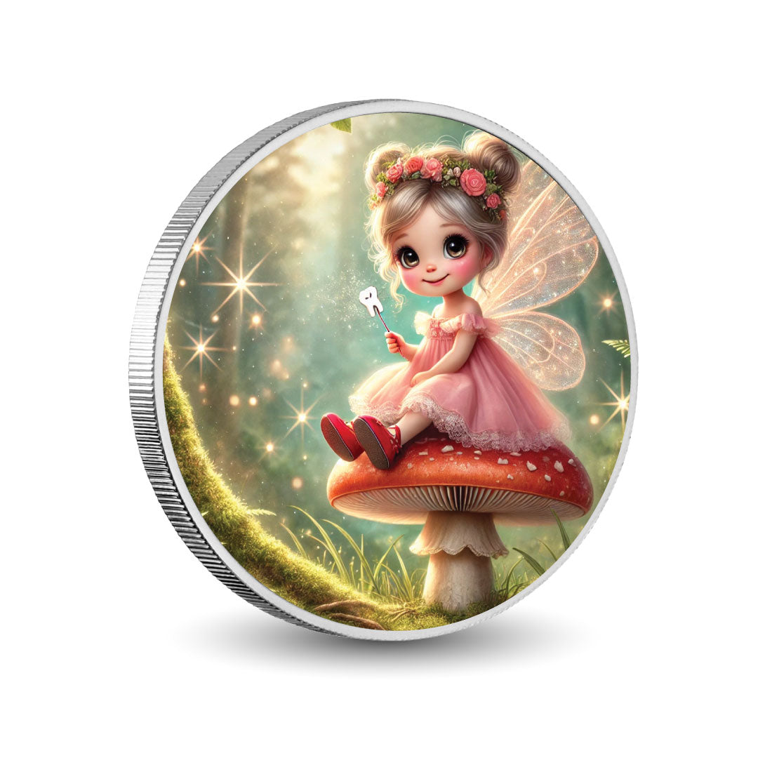 La clé du royaume des fées : gardienne enchantée, pièce colorée en argent de 1oz