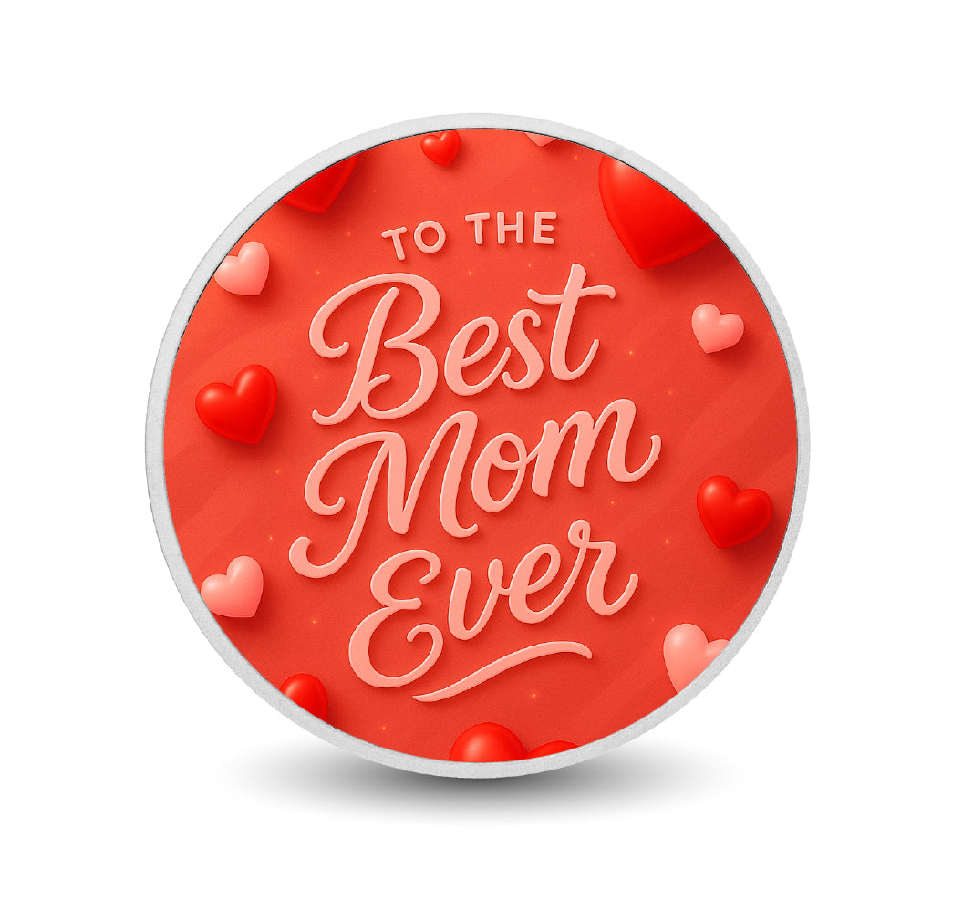 Pièce de monnaie de 1 oz en argent coloré « Meilleure maman du monde »