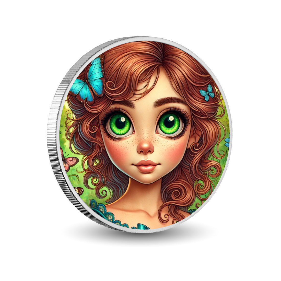 Emerald Gaze 1oz Silver Coloured Coin