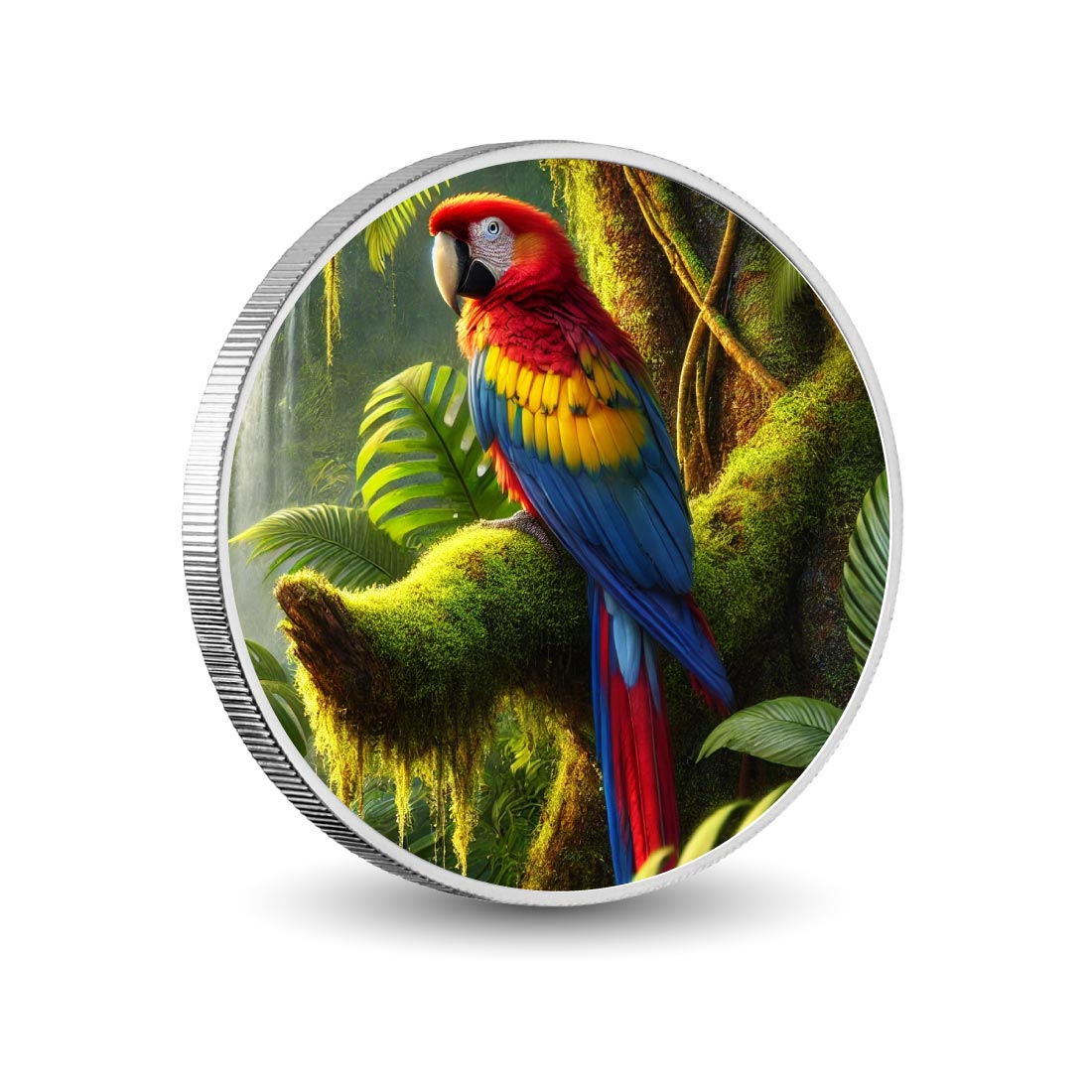 Rainbow Regent: The Scarlet Macaw Coin