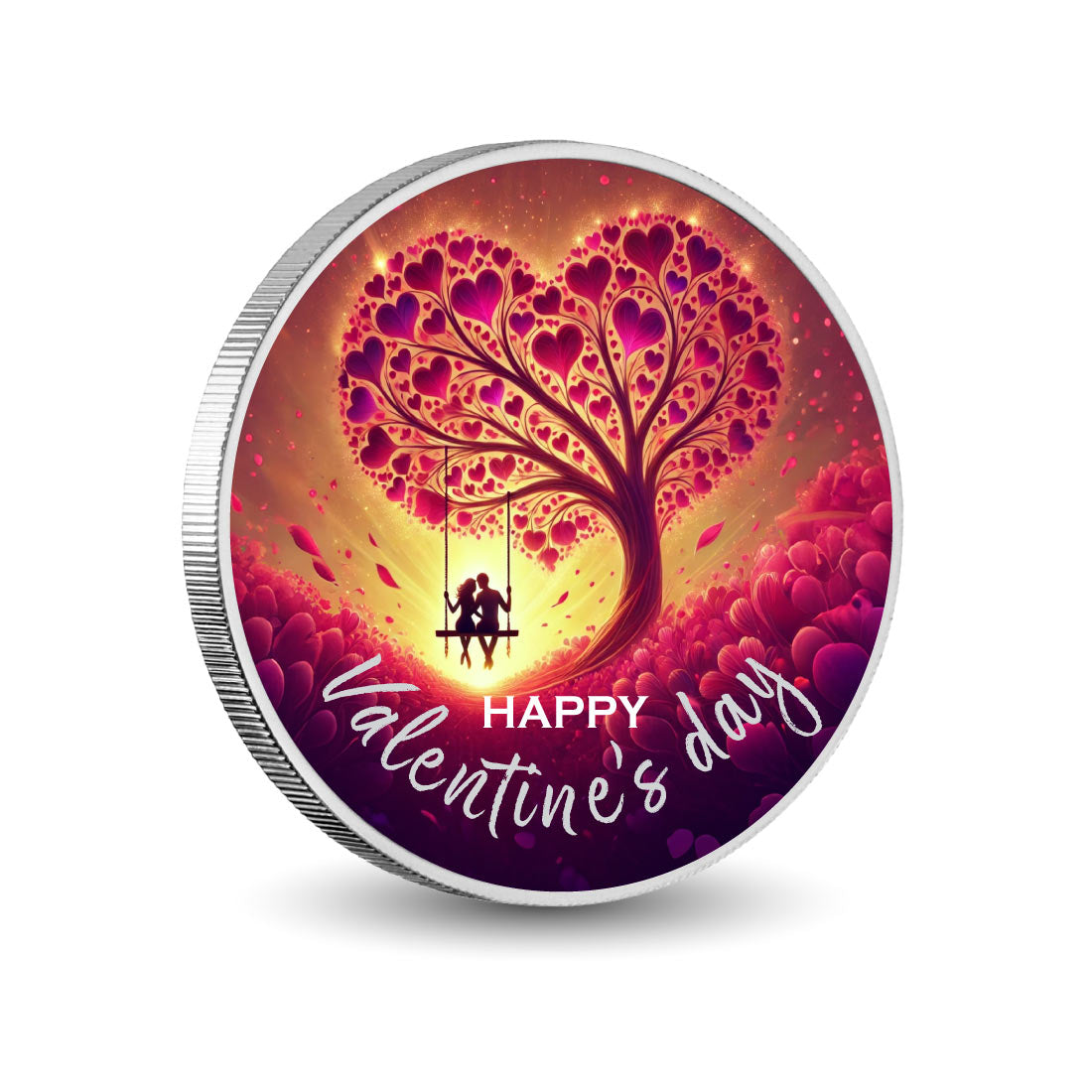 Danse dans la lueur de l’amour, pièce colorée de 1oz