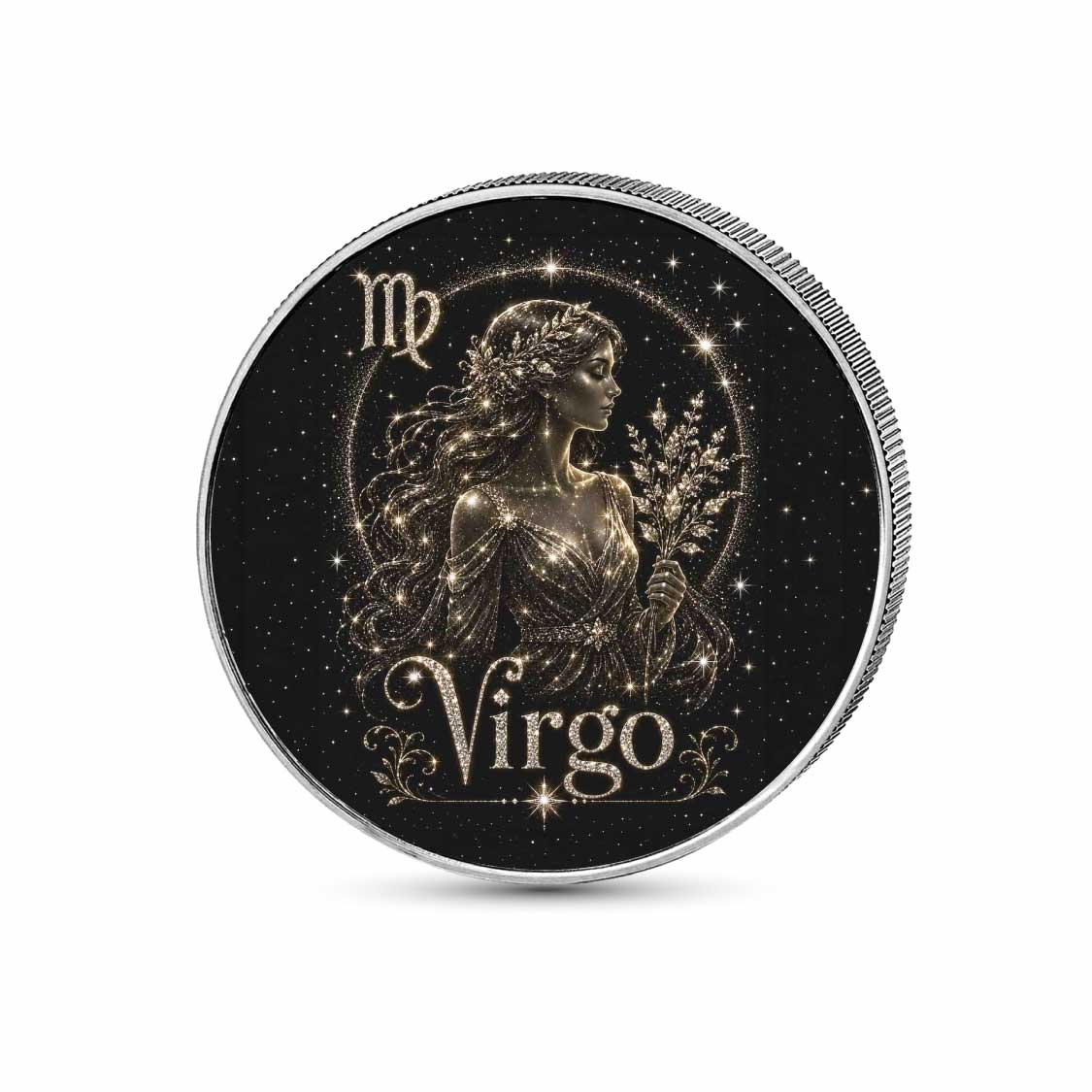 Virgo: Cosmic Perfectionist 1 oz .999 Fine Silver Coin – Colorized BU Finish