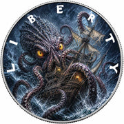 Sea of Terror 1oz 999 Silver BU Colourized