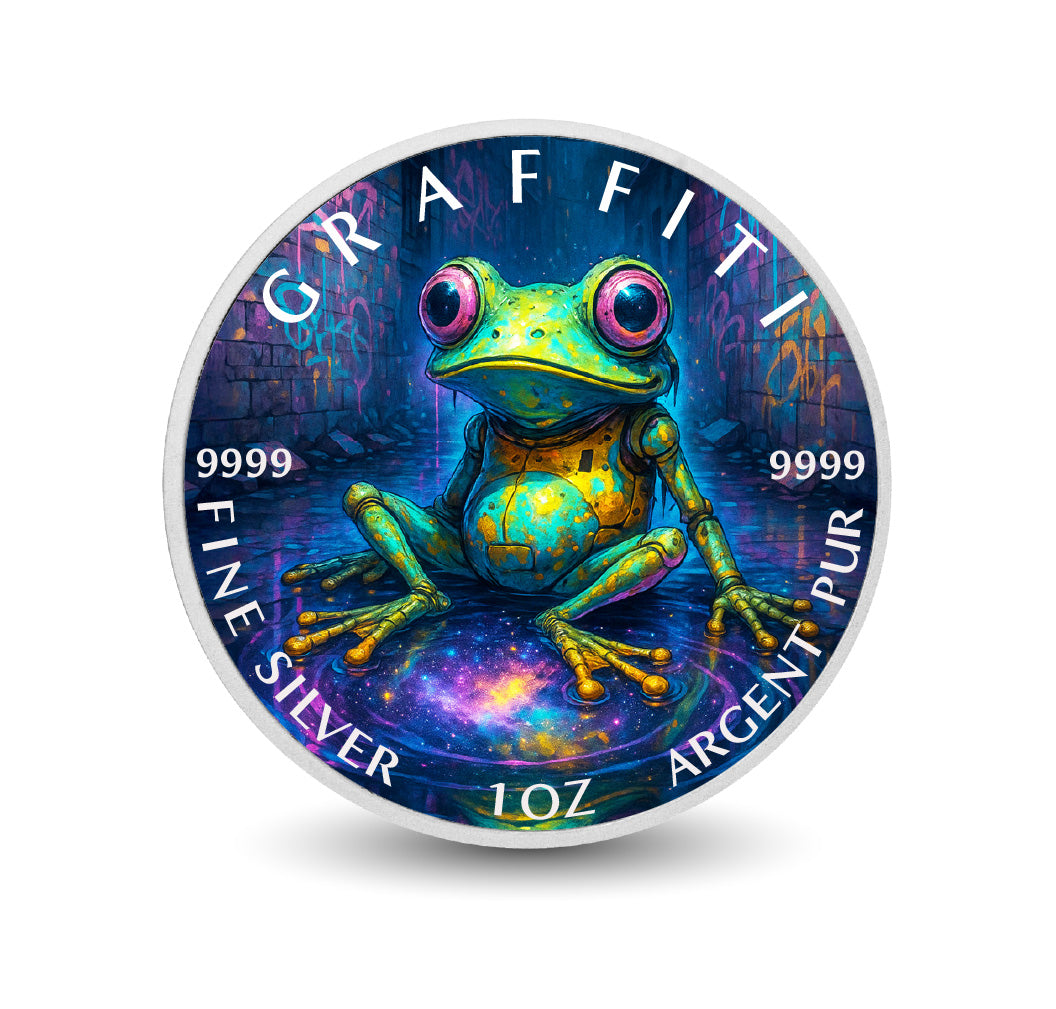 Cosmic Croaker Portal Painter 1oz Fine Silver Coloured Coin