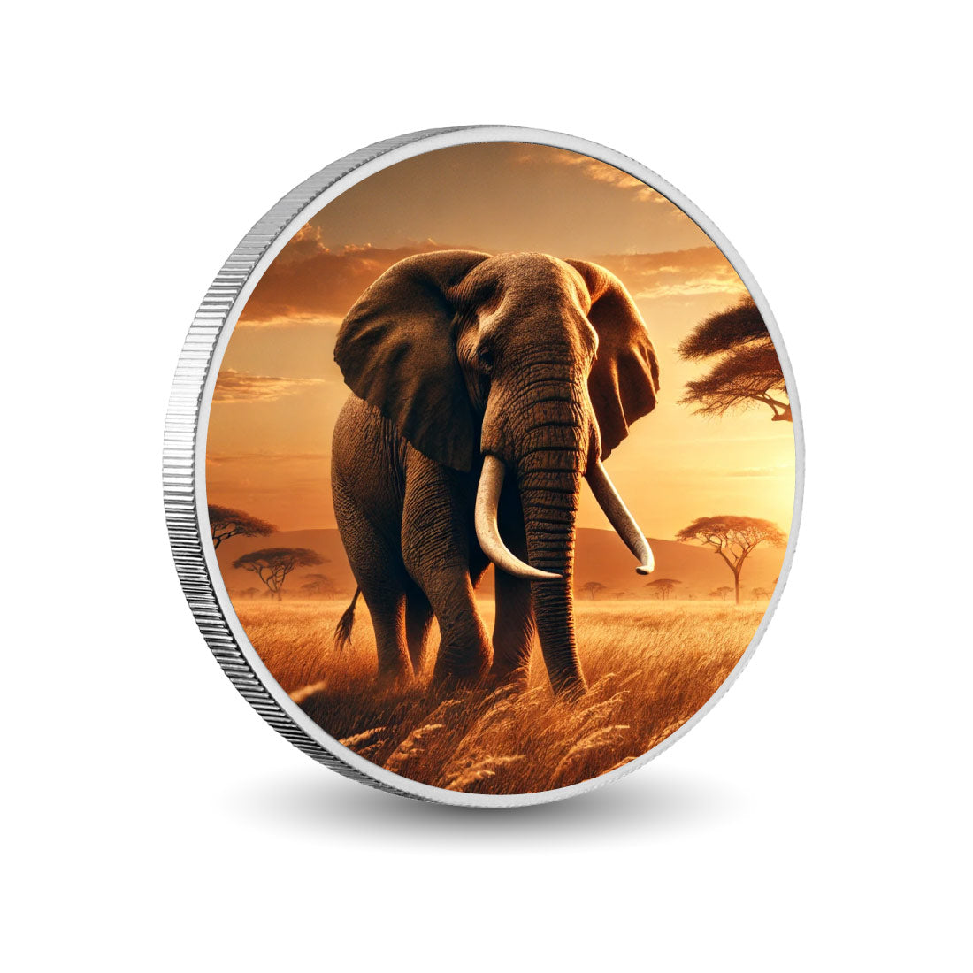 Pièce en argent Titan de la savane dorée
