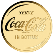 Coca-Cola Vintage Refreshment 999 Fine Gold 1/1000 oz Coin in Card