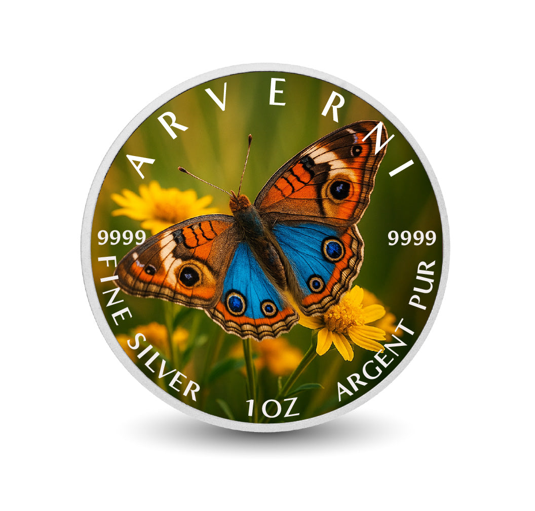 Pièce de monnaie de 1 oz en argent coloré « Joyau de la prairie »