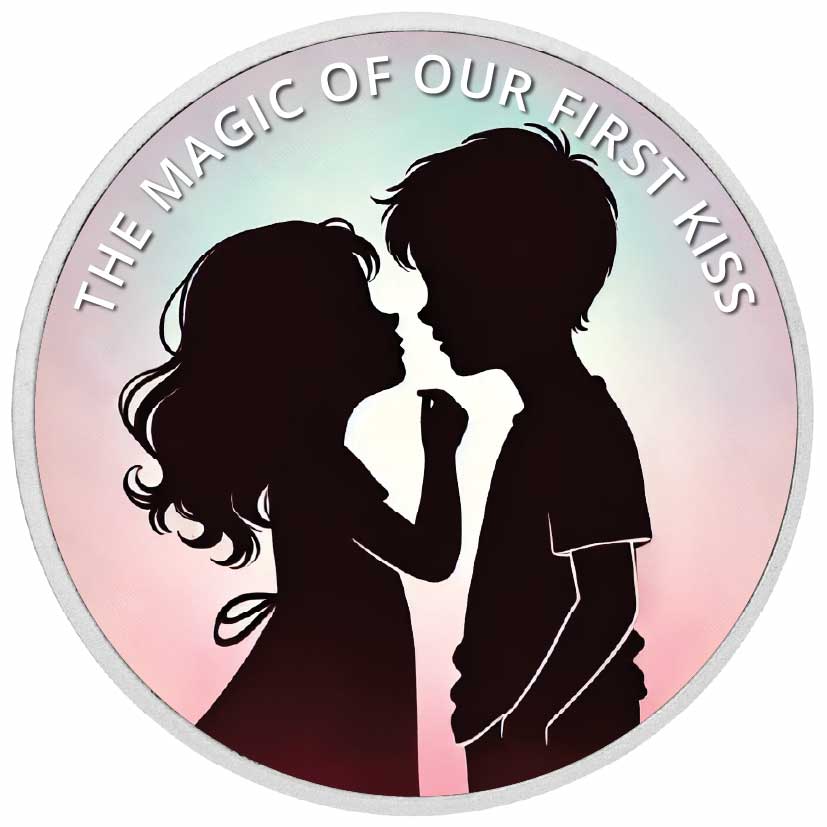 The Magic of First Kiss: Innocence of First Love 1oz Silver Coloured