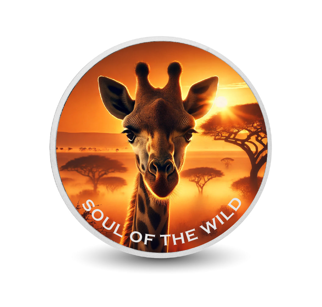Sentinelle du coucher du soleil : l’âme de la nature sauvage 1oz Argent coloré