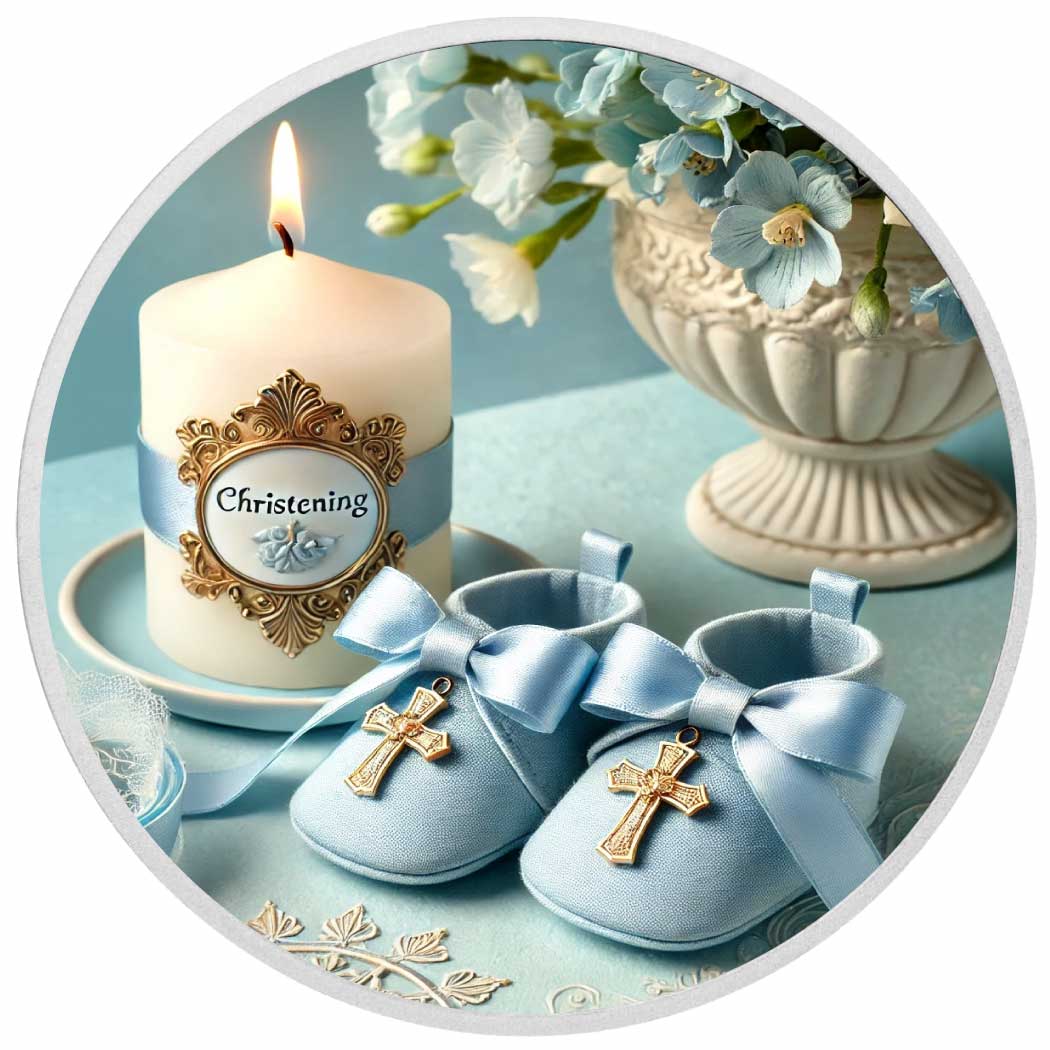 Baptême d’un petit garçon, pièce colorisée de 1oz en argent