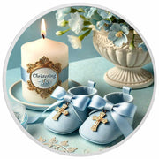Baptême d’un petit garçon, pièce colorisée de 1oz en argent