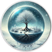 L’équilibre de l’univers - Arbre hivernal 1oz Pièce colorée en argent