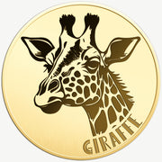 Giraffe 999 Feingoldmünze, 1/1000 oz, in Karte