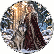 Queen of the Winter Wolves 1oz .999 Fine Silver Coin – Colorized BU Finish