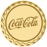 Coca-Cola Pop Art Bottle Cap999 Fine Gold 1/1000 oz Coin in Card