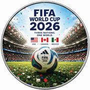 Three Nations. One World: FIFA World Cup 2026 1oz 999 Silver BU Colourized