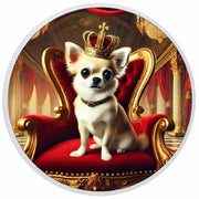 Pattes royales : le chihuahua sur le trône, pièce de 1oz