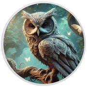 Hibou céleste dans une forêt onirique, pièce en argent de 1 oz