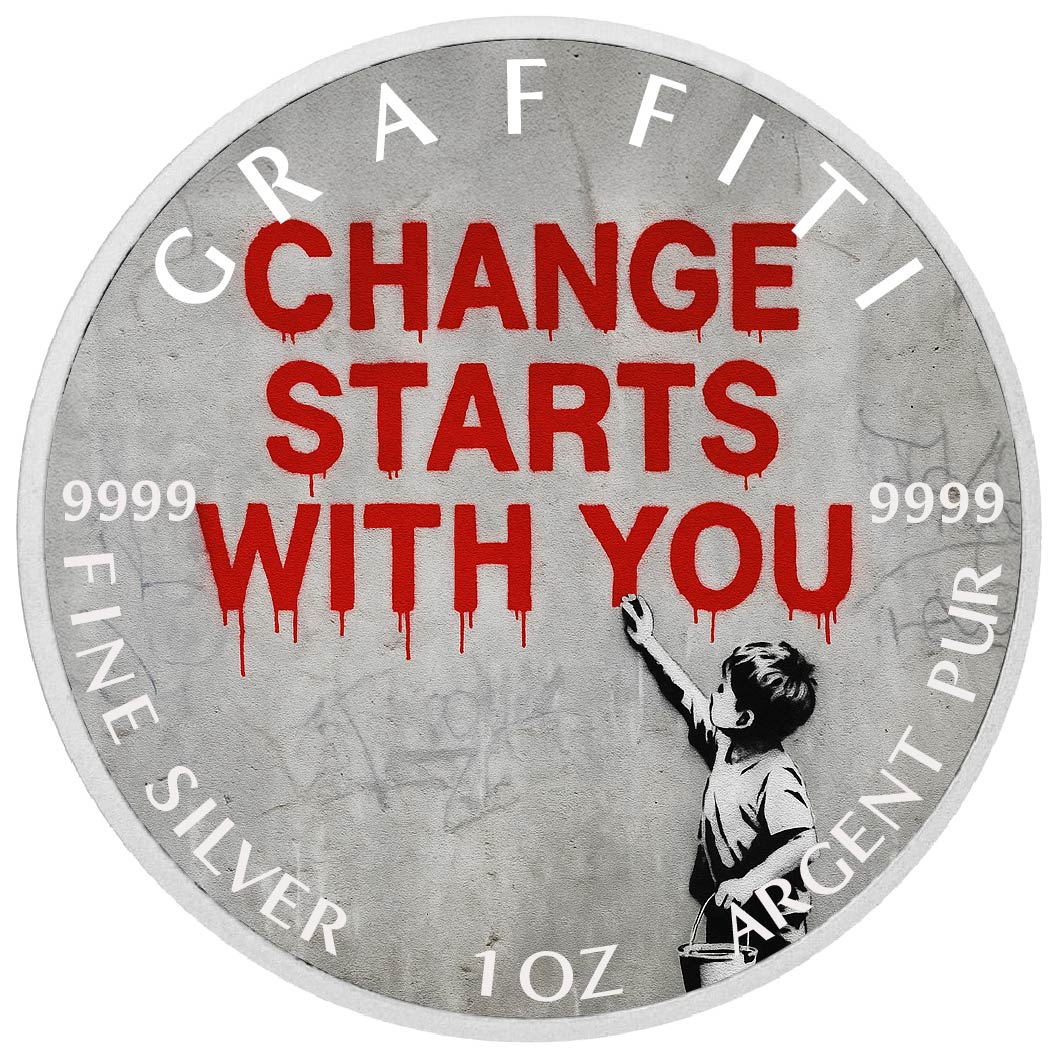 Break the Silence Change Starts With You 1oz Fine Silver Coloured Coin