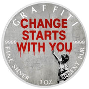 Break the Silence Change Starts With You 1oz Fine Silver Coloured Coin