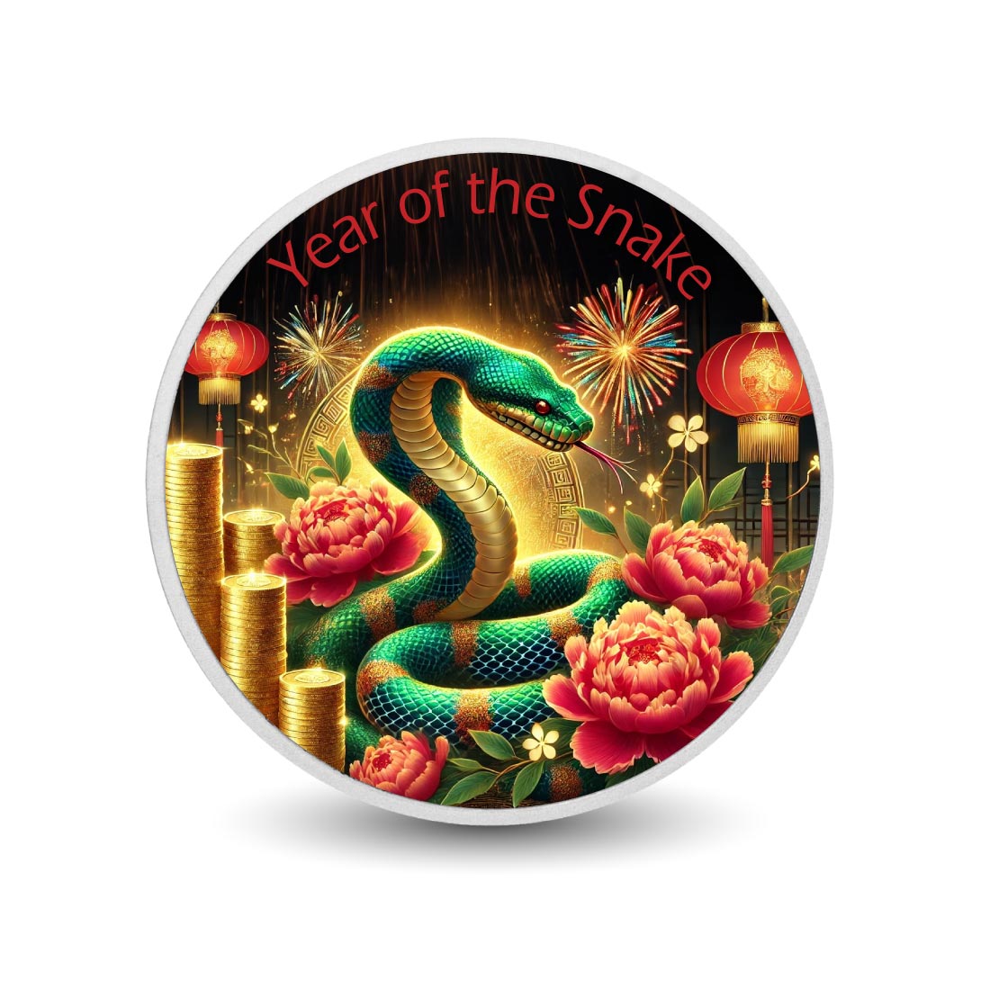 Année du Serpent - Richesse et célébration, pièce en argent de 1oz