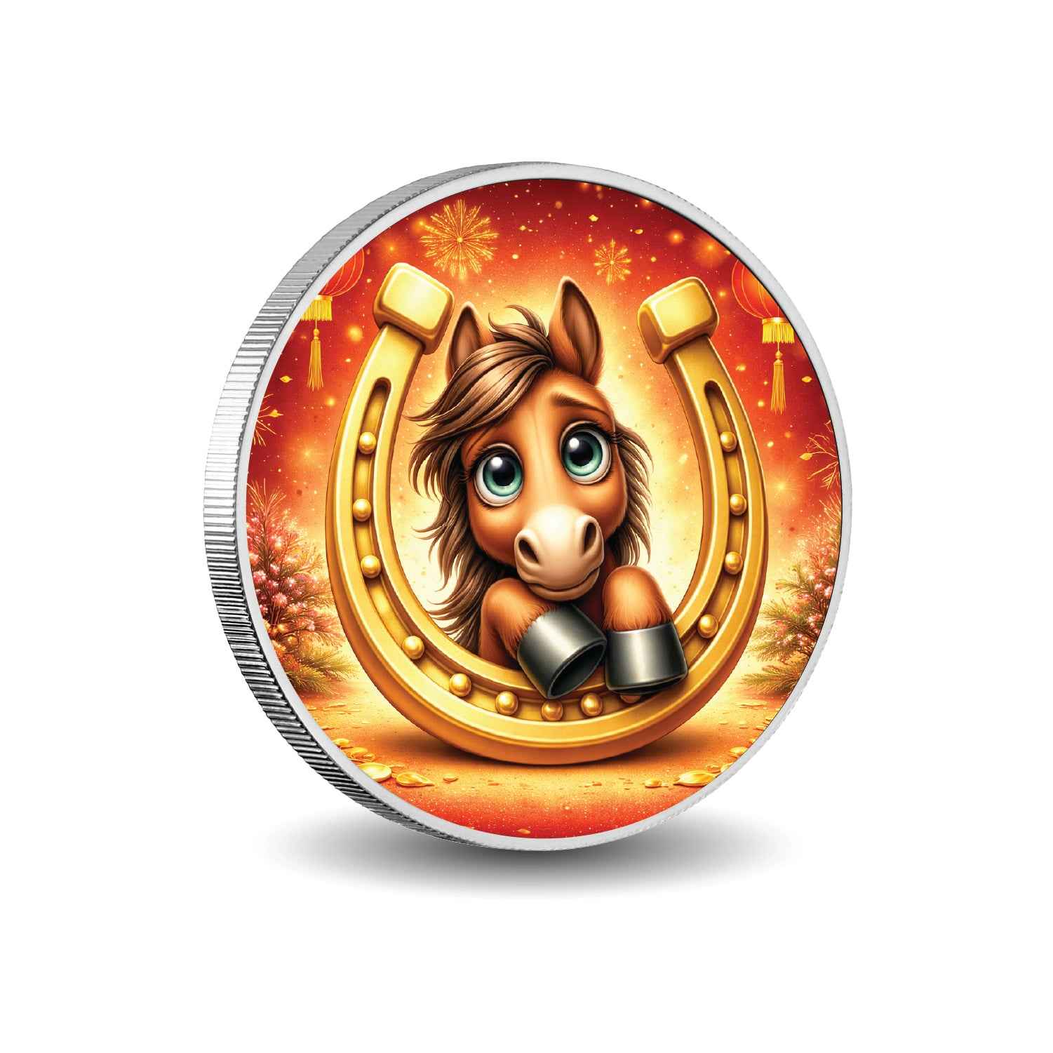 Lucky Little Horse - Year of the Horse 2026 1oz 999 Silver BU Colourized