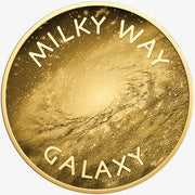 Milchstraße 999 Feingoldmünze, 1/1000 oz, in Karte
