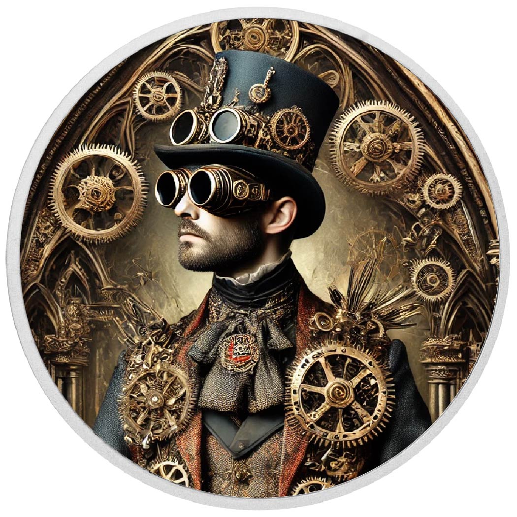 Master of Gears: The Steampunk Visionar 1oz Silver Coin