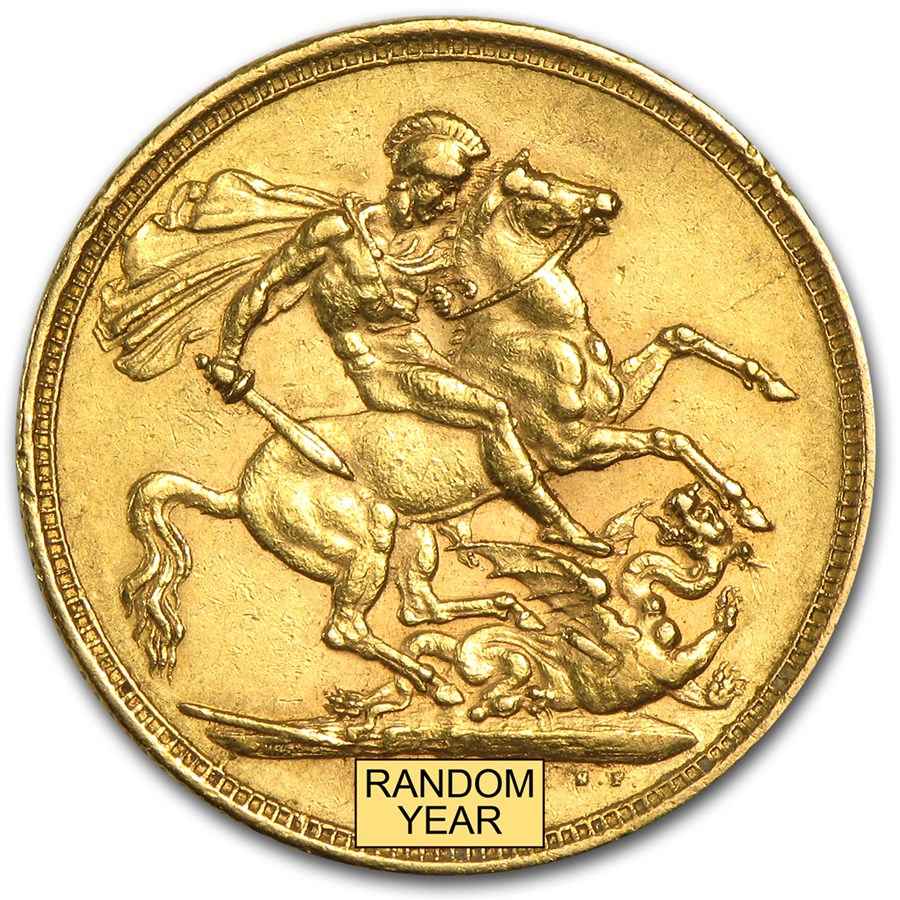 1871-1887 Great Britain Gold Sovereign Young Victoria Avg Circ