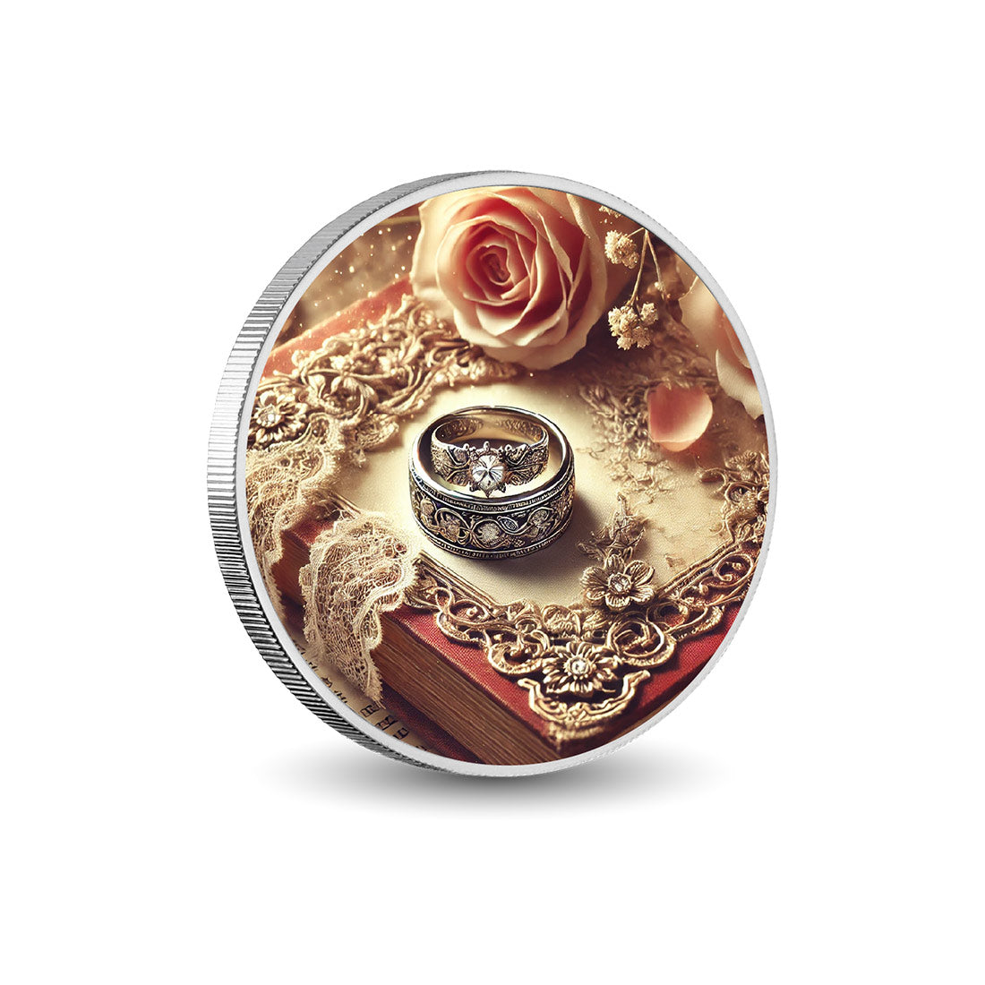 Promesses dorées, pièce colorée en argent de 1oz