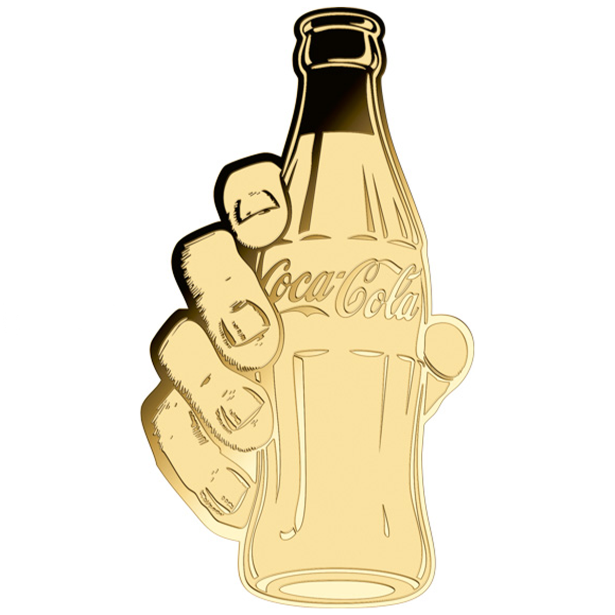 Coca-Cola Pop Art Sparkling 999 Fine Gold 1/1000 oz Coin in Card